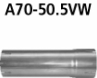 Adapter Komplettanlage auf Katalysator oder Verbindungsrohr auf Serie auf  50.5 mm