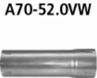 Adapter Komplettanlage auf Katalysator oder Verbindungsrohr auf Serie auf  52.0 mm