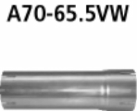 Adapter Komplettanlage auf Katalysator oder Verbindungsrohr auf Serie auf  65.5 mm
