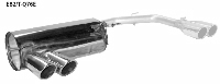 Endschalldmpfer mit Doppel-Endrohr LH 2 x  76 mm eingerollt, 20 schrg