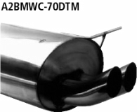 Endschalldmpfer DTM mit Doppel-Endrohr 2 x  70 mm