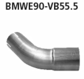 Link pipe rear silencer on original system, only for 320si + 4 cyl. petrol models with original flange connection between front and rear silencer to  55.5 mm