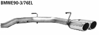 Endrohrsatz mit Doppel-Endrohr RH 2 x  76 mm eingerollt 20 schrg geschnitten