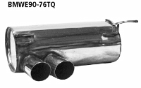 Rear silencer with double tailpipes LH