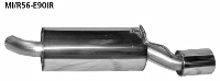 Endschalldmpfer RH mit Einfach-Endrohr 1 x  90 mm 