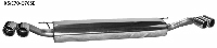 Endschalldmpfer mit Doppel-Endrohr SLASH, 2x  76 mm LH + RH, mit Lippe