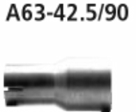 Adapter Endschalldmpfer plus Endrohrsatz auf Serie auf  42.5 mm