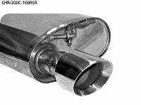 Rear silencer with Single RACE exit  100 mm RH right side