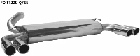 Endschalldmpfer mit Doppel-Endrohr LH + RH 2 x  76 mm mit Lippe, 20 schrg geschnitten