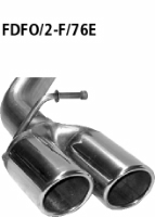 Double tailpipes 2 x  76 mm