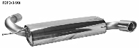 Endschalldmpfer mit Einfach-Endrohr 1 x  90 mm