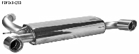 Endschalldmpfer mit Einfach-Endrohr LH+RH 2 x  90 mm
