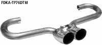 Tailpipe set Double DTM Central 2 x  76 mm