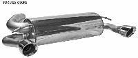 Endschalldämpfer mit Einfach-Endrohr LH + RH, 1 x Ø 90 mm, 30° schräg im RACE-look