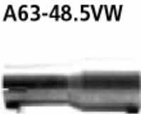 Adapter Verbindungsrohr auf Serienanlage auf  48.5 mm