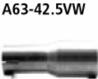 Adapter Verbindungsrohr auf Serienanlage auf  42.5 mm (2.4l Benziner Modelle)