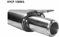 Endschalldmpfer mit Einfach Endrohr 1x  100 mm (im Audi TT-Armaturendesign) Endschalldmpfer LH