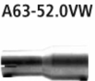 Adapter Komplettanlage auf Serienanlage oder Endschalldmpfer auf Serienanlage auf  52.0 mm