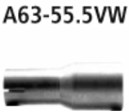 Adapter Komplettanlage auf Serienanlage oder Endschalldmpfer auf Serienanlage auf  55.5 mm