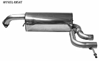 Endschalldmpfer mit doppel Ausgang mitte 2 x  54 mm fr original Heckschrzenausgang