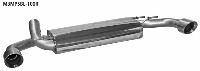 Endschalldmpfer mit Einfach-Endrohr LH +RH 1 x  100 mm, 30 schrg geschnitten (im RACE Look)