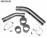 Pipe kit with flexible pipes and stainless steel clamps