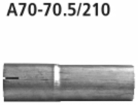 Adapter Endschalldmpfer auf Verbindungsrohr hinten auf  70.5 mm