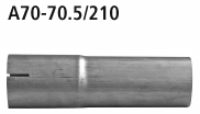 Adapter Endschalldmpfer auf Verbindungsrohr hinten oder auf Serienanlage auf  70.5 mm