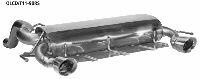 Endschalldmpfer mit Einfach-Endrohr 1 x  90 mm  LH+RH 30 schrg geschnitten (im RACE-Look)
