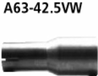 Adapter Endschalldmpfer auf Serienanlage: auf  42.5 mm