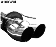 Endschalldmpfer DTM mit Doppel-Endrohr Vectra 2 x  76 mm