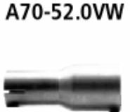 Adapter Endschalldmpfer + Verbindungsrohr auf Serienanlage auf  52.0 mm
