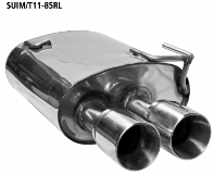 Rear silencer with double tailpipes 2 x  85 (with RACE Look) LH left side