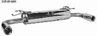 Endschalldmpfer mit Einfach-Endrohr 1 x  90 mm LH+RH