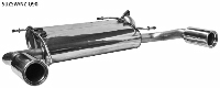 Endschalldmpfer mit Einfach-Endrohr  90 mm Ausgang LH+RH