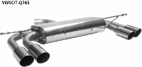 Endschalldmpfer mit Einfach-Endrohr LH + RH 1 x  100 mm, 30 schrg geschnitten (im RACE Look)  