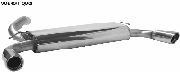 Endschalldmpfer mit Einfach-Endrohr LH + RH 1 x  90 mm 20 schrg geschnitten Volvo S40