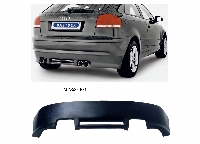 Rear valance insert ? can be painted body colour, with cut out for 2 x double tailpipes (only for vehicles with 3 doors) (not S3)