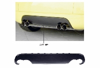 Rear valance insert, can be painted body colour, with cut out for 2 x double tailpipe LH+RH, TT Quattro