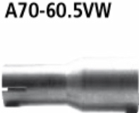 Adaptor rear silencer on original system to  60.5 mm