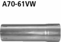 Adapter Endschalldmpfer + Verbindungsrohr auf Serienanlage auf  61.0 mm