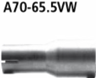 Adaptor rear silencer on original system to  65.5 mm