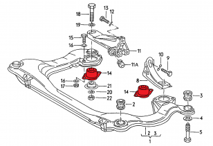 Verkline Getriebelager fr (Rennsport) fr Audi Coupe Quattro B2