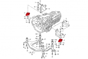 Verkline Getriebelager - Straenversion fr Audi A4/S4 B5
