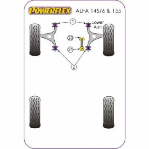 Powerflex Buchsen for Alfa Romeo 145, 146, 155 PowerAlign Camber Bolts Kit 12mm