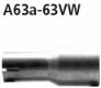 Adapter Endschalldmpfer auf Serienanlage auf  63.5 mm