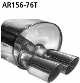Rear silencer with double tailpipes 2 x  76 mm Alfa GT