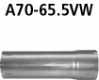 Adapter Komplettanlage auf Katalysator oder Verbindungsrohr auf Serie auf  65.5 mm
