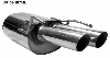 Rear silencer LH with double tailpipes 2x  76 mm cut 20 
