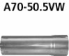 Adapter Komplettanlage auf Katalysator oder Verbindungsrohr auf Serie auf  50.5 mm